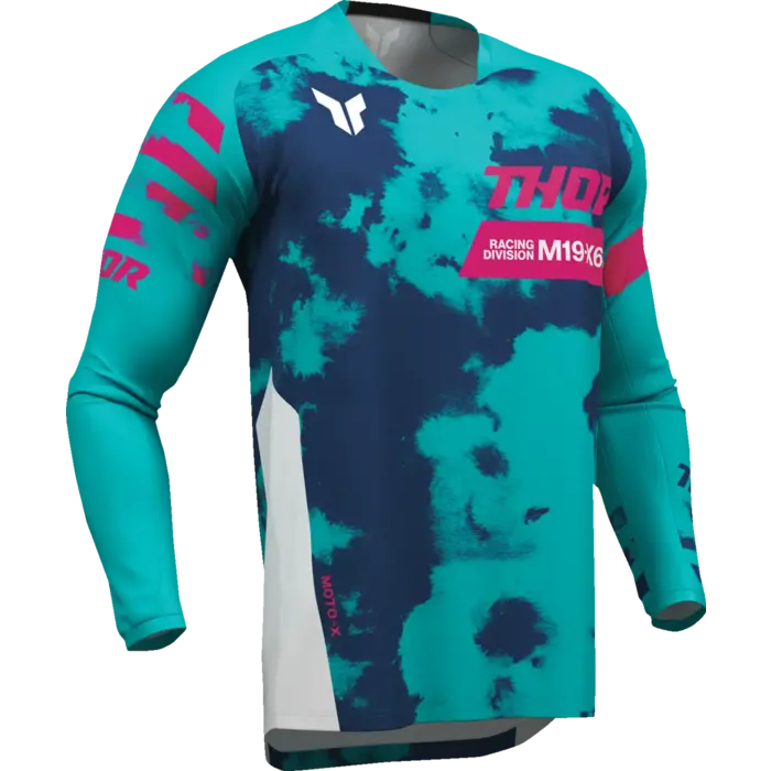 Thor Launchmode Bleach Jersey für Jugendliche - Blau, Pink, Weiß, Aqua