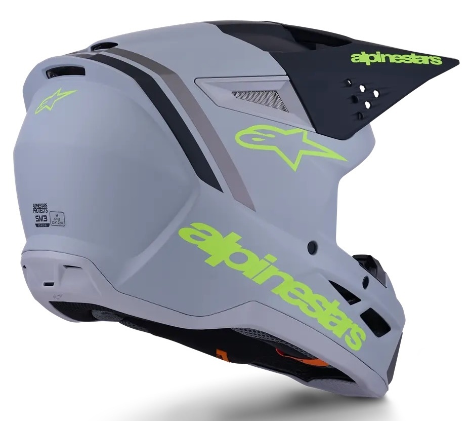 Alpinestars SM3 Motocross Helm Radium - grau schwarz