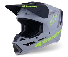 Alpinestars SM3 Motocross Helm Radium - grau schwarz