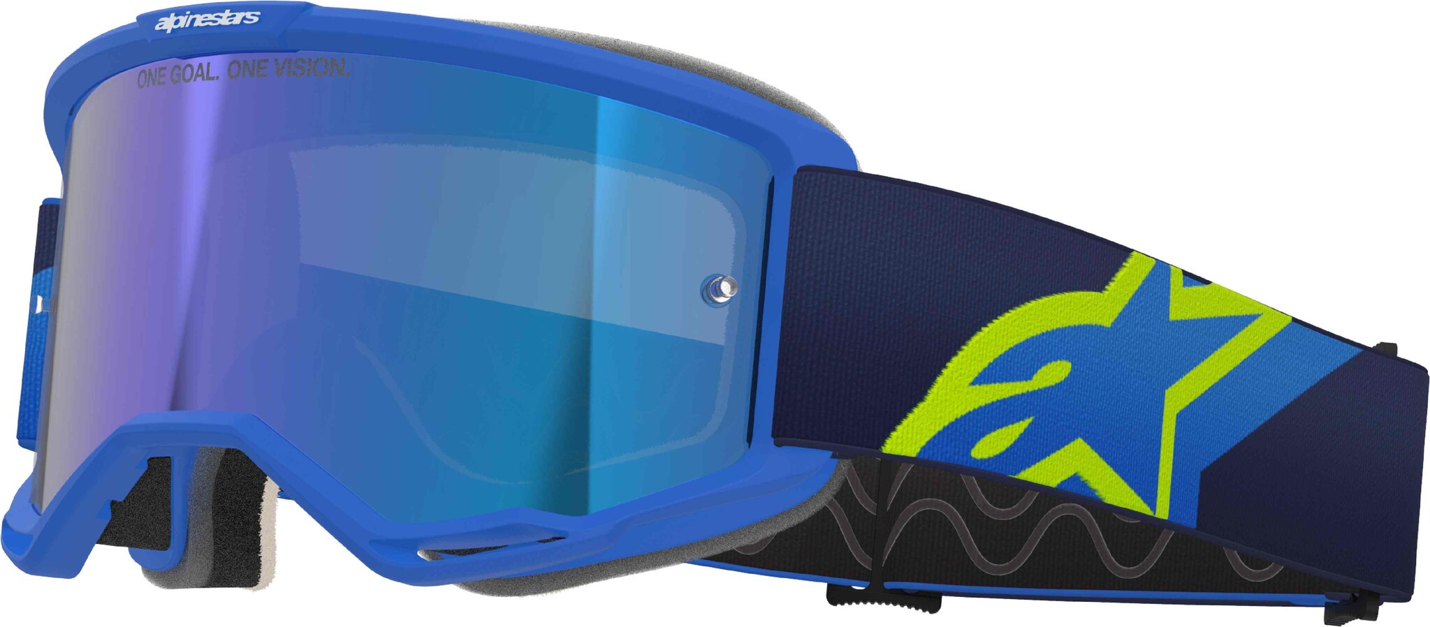 Alpinestars Vision 5 Corp - MX Morocross Brille blau neongelb