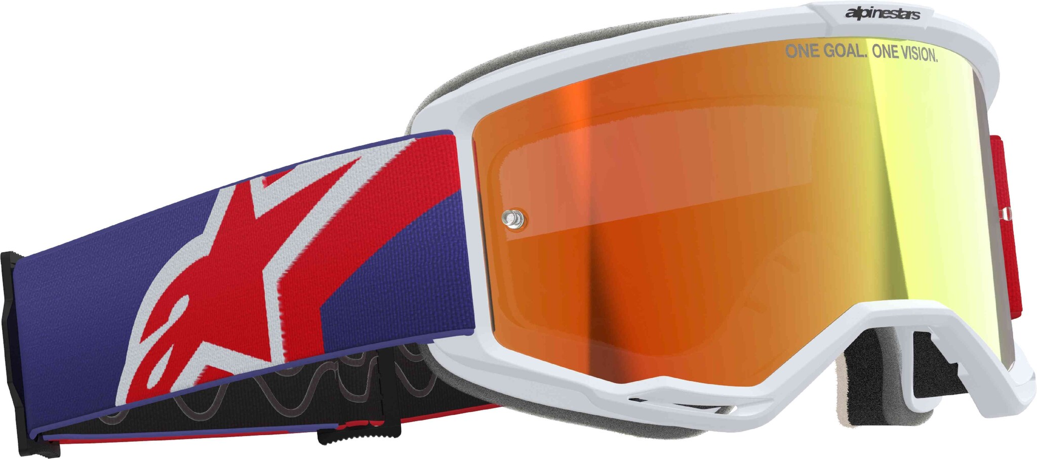 Alpinestars Vision 5 Corp - MX Morocross Brille weiss rot blau