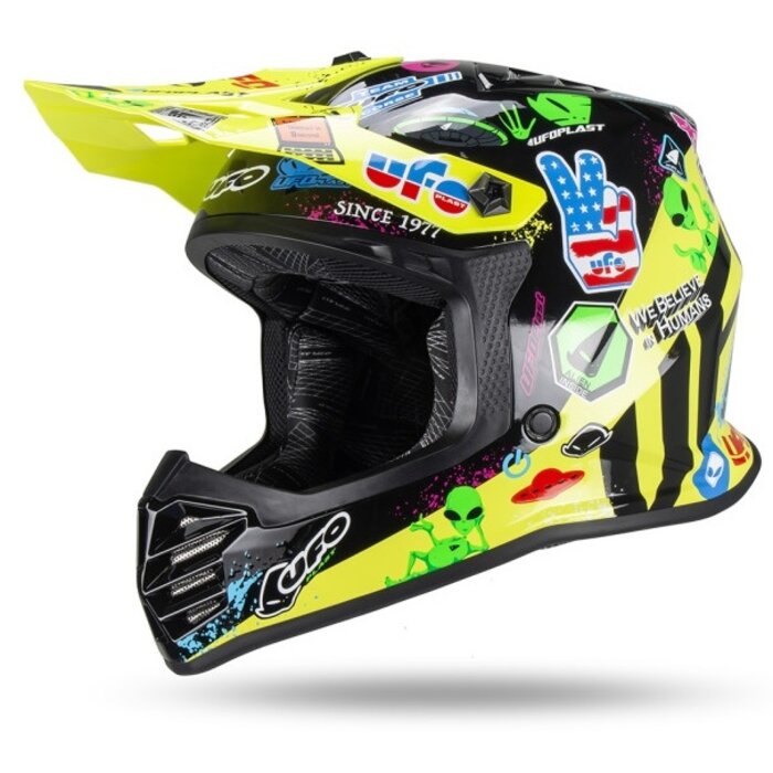 UFO Helm für Kinder Korey gelb, schwarz