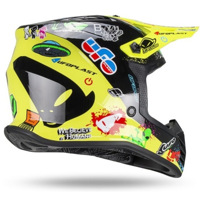 UFO Helm für Kinder Korey gelb, schwarz