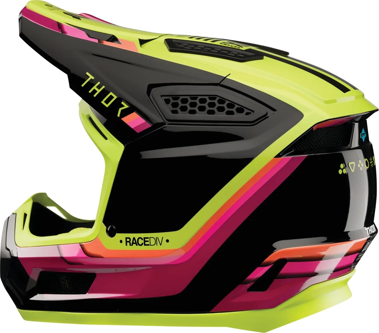 Thor Kinderhelm Fleet Defy schwarz pink gelb
