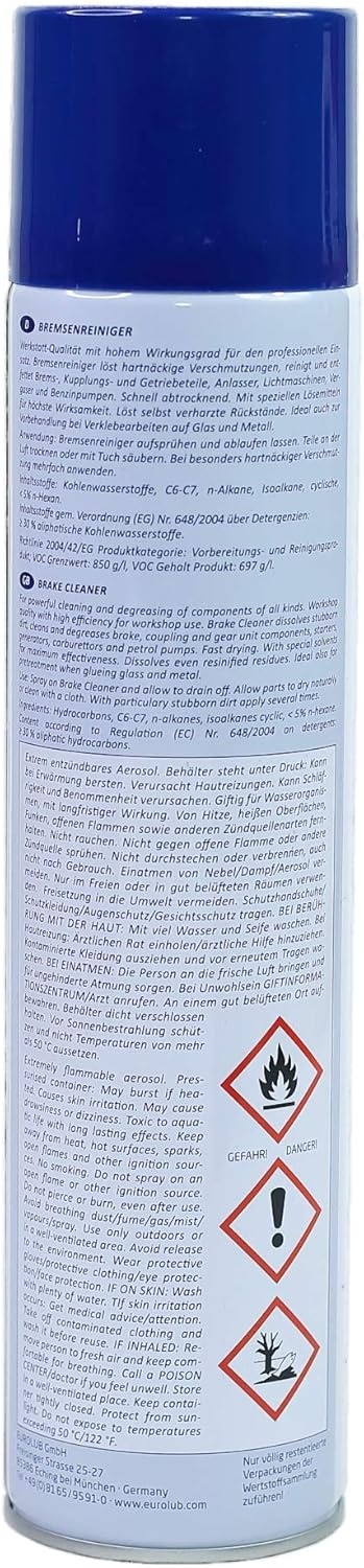 Eurolub Bremsenreiniger - Teilereiniger 600ml Dose