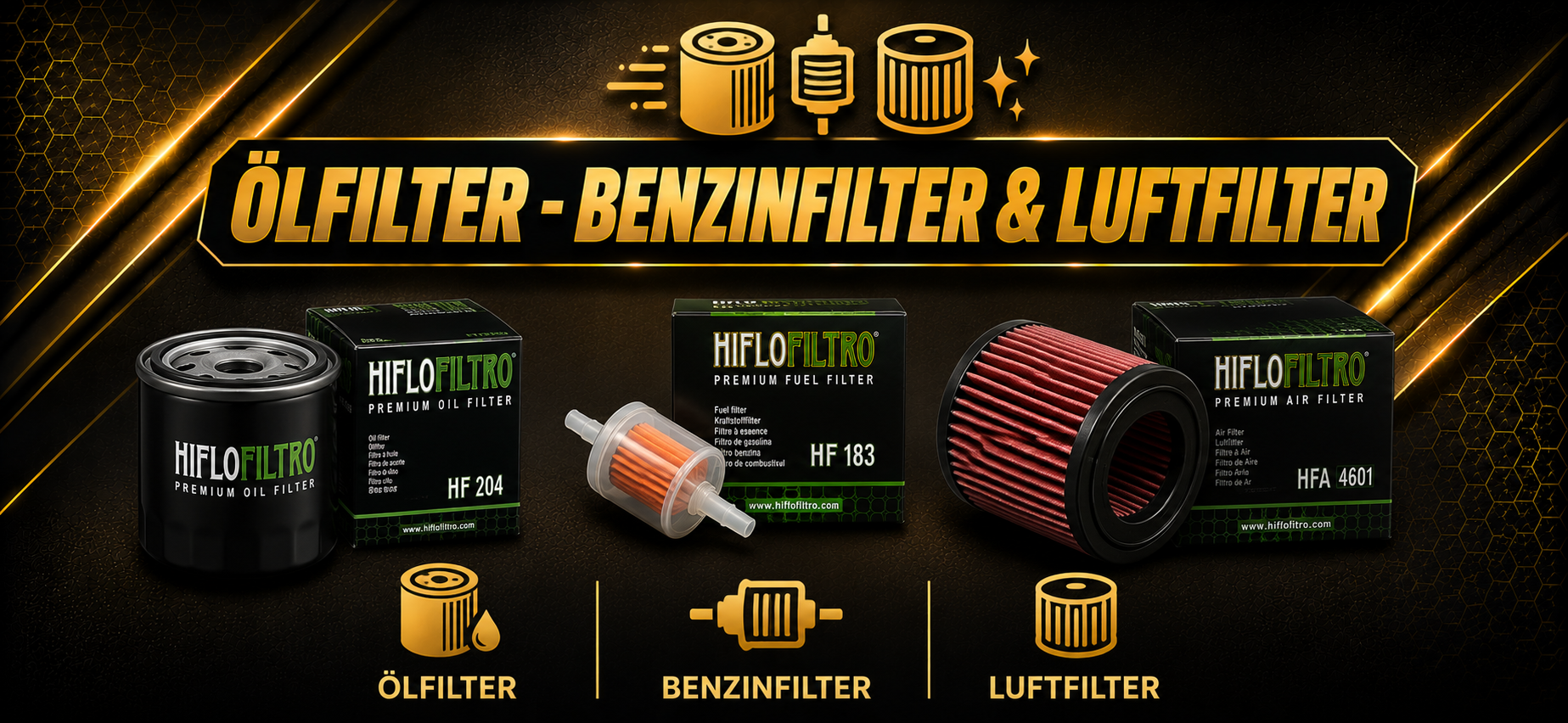 Ölfilter - Benzinfilter & Luftfilter