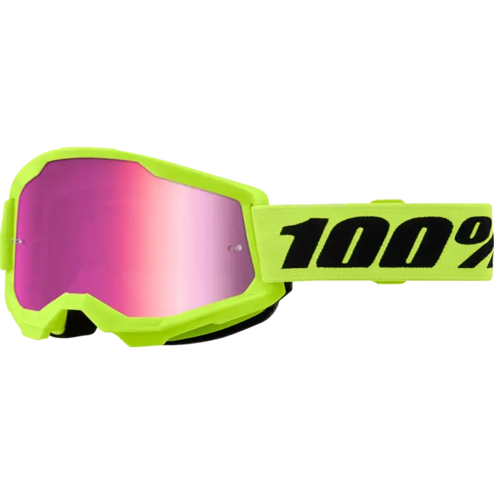 100% Strata 2 MX Brille neongelb