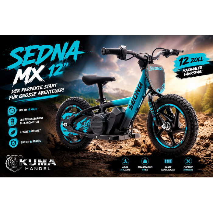 Apollino Elektro Kinderbike MX Sedna 12“ Räder