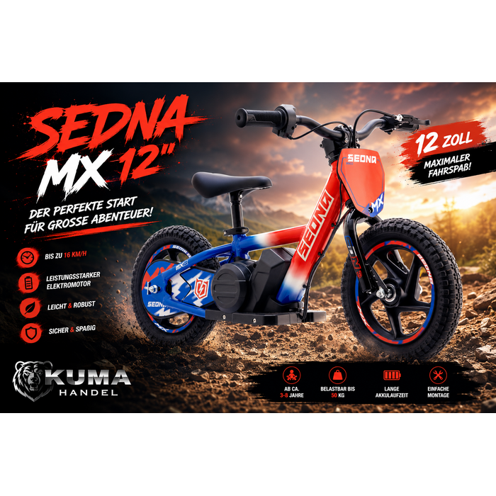 Apollino Elektro Kinderbike MX Sedna 12“ Räder