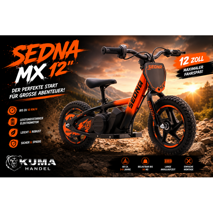 Apollino Elektro Kinderbike MX Sedna 12“ Räder