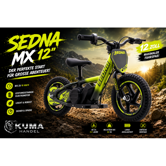 Apollino Elektro Kinderbike MX Sedna 12“ Räder