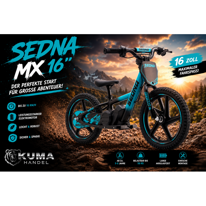 Apollino Elektro Kinderbike MX Sedna 16“ Räder
