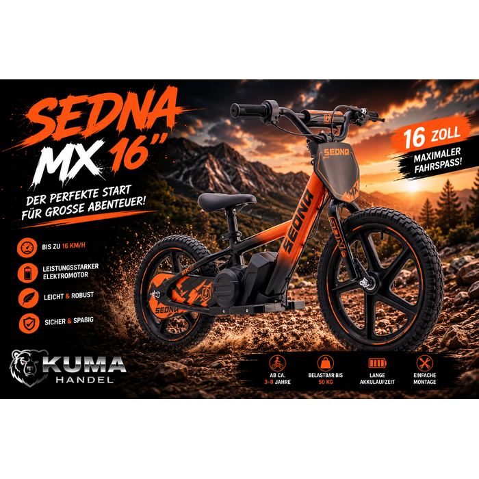 Apollino Elektro Kinderbike MX Sedna 16“ Räder