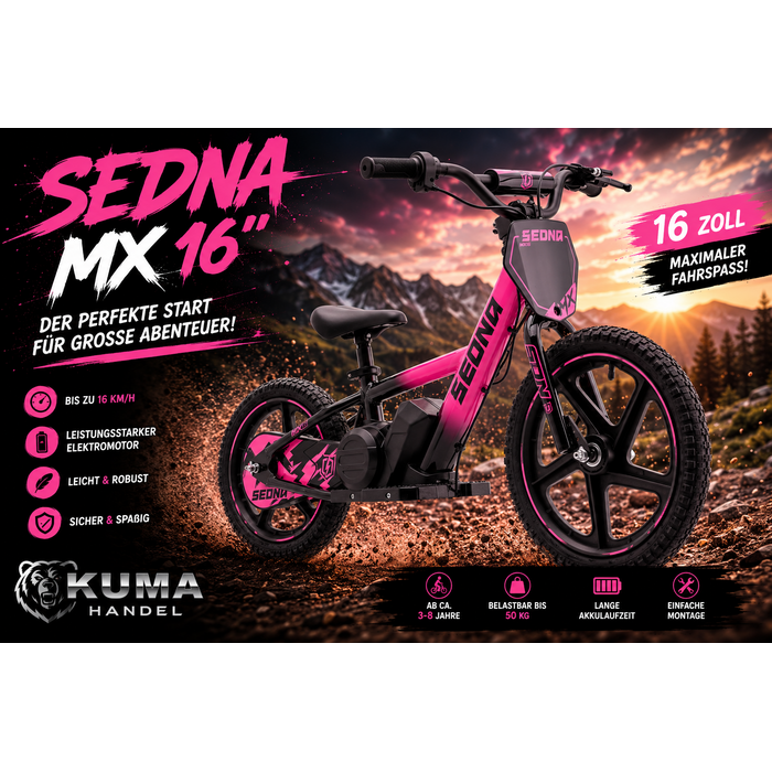 Apollino Elektro Kinderbike MX Sedna 16“ Räder