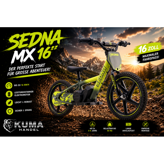 Apollino Elektro Kinderbike MX Sedna 16“ Räder