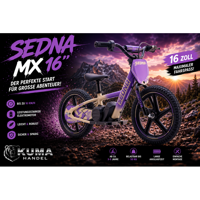 Apollino Elektro Kinderbike MX Sedna 16“ Räder