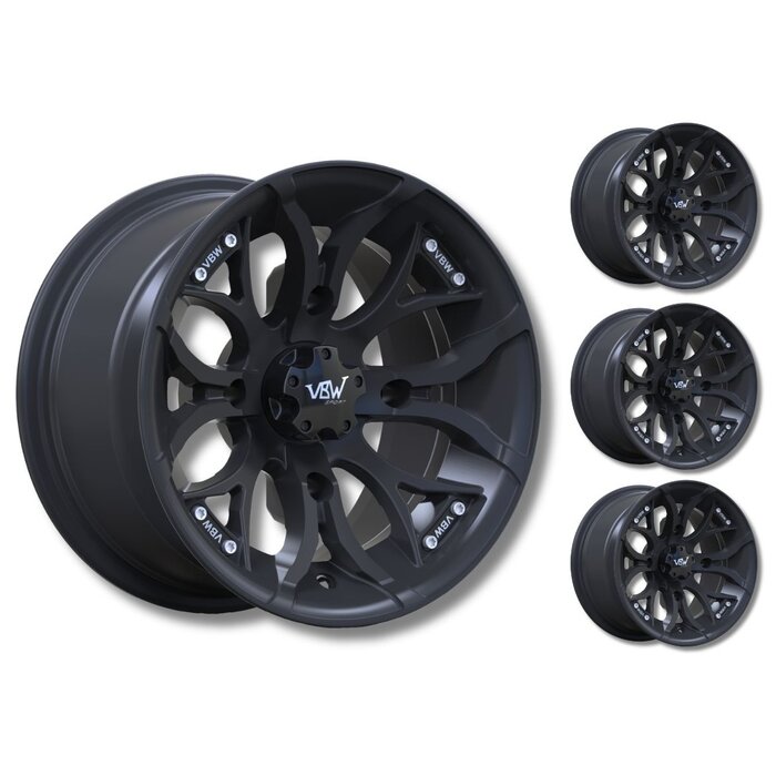 VBW - tires A2 ATV 14" Alufelgen matt black 14x7 & 14x8