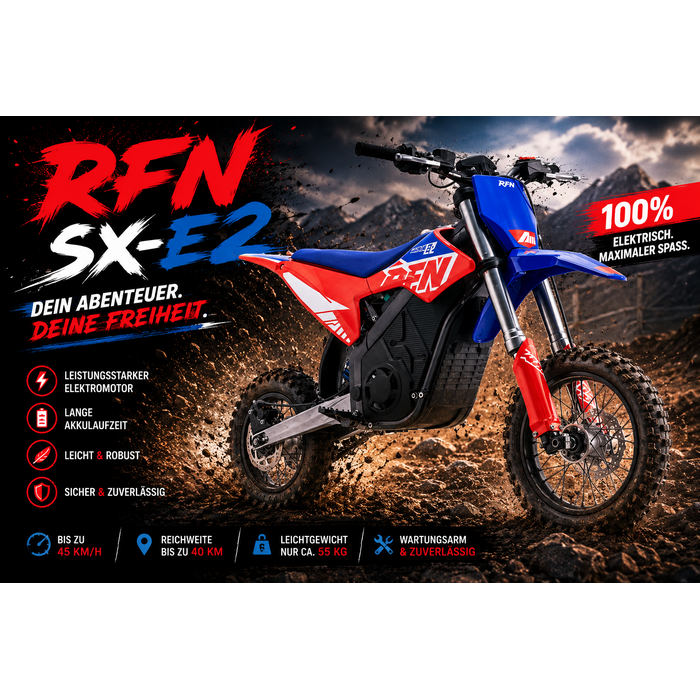 Apollino Dirtbike Elektro RFN SX-E2 Motocross-Bike