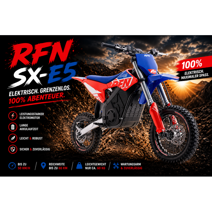 Apollino Dirtbike Elektro RFN SX-E5 Motocross-Bike