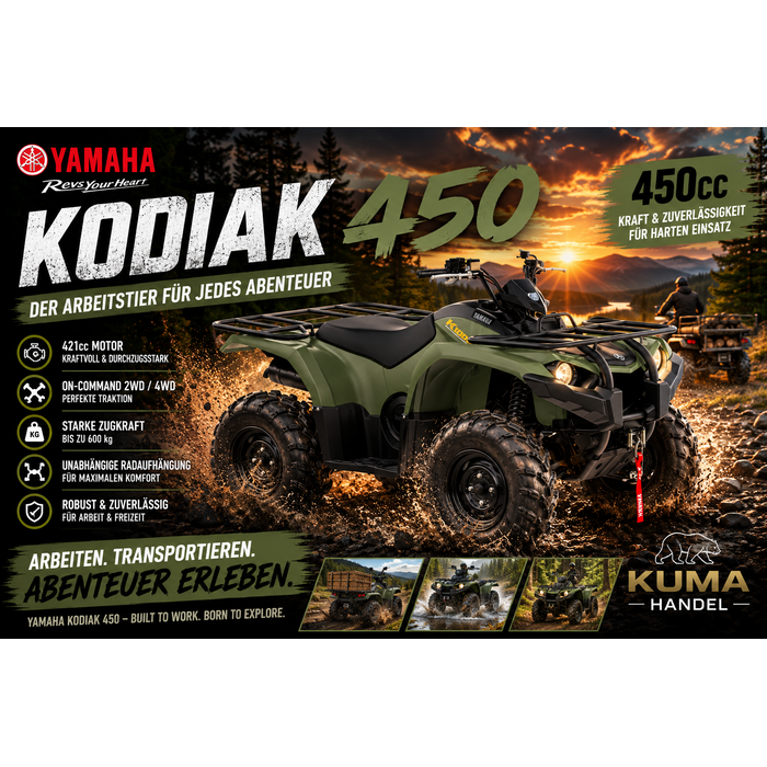 Yamaha Kodiak 450 inkl. Strassenzulassung