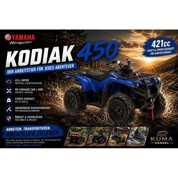 Yamaha Kodiak 450 inkl. Strassenzulassung