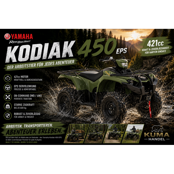 Yamaha Kodiak 450 EPS Servolenkung inkl. Strassenzulassung