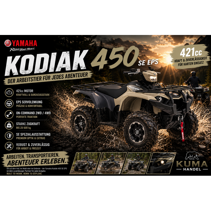 Yamaha Kodiak 450 SE EPS Servolenkung inkl. Strassenzulassung