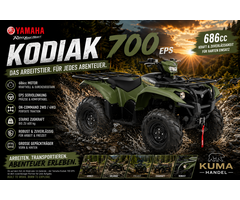Yamaha Kodiak 700 4x4 inkl. EPS Servolenkung und Strassenzulassung