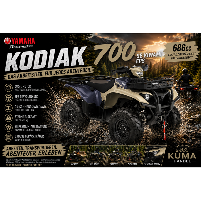 Yamaha Kodiak 700 4x4 EPS Alu SE inkl. Strassenzulassung