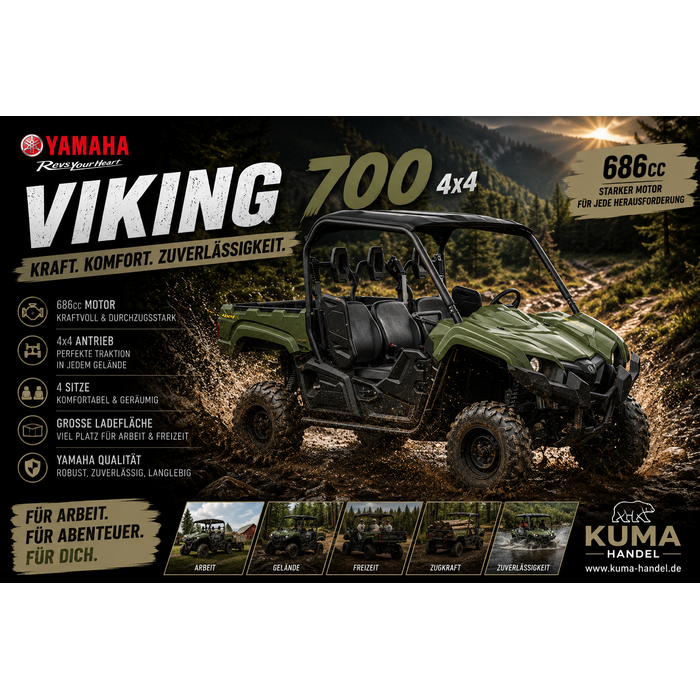 Yamaha Viking 700 EPS 4x4 3 Sitzer inkl. Strassenzulassung