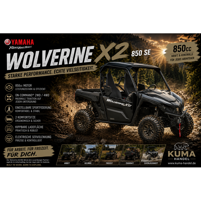 Yamaha Wolverine 850 SE V2 X2 EPS 4x4 inkl. Strassenzulassung
