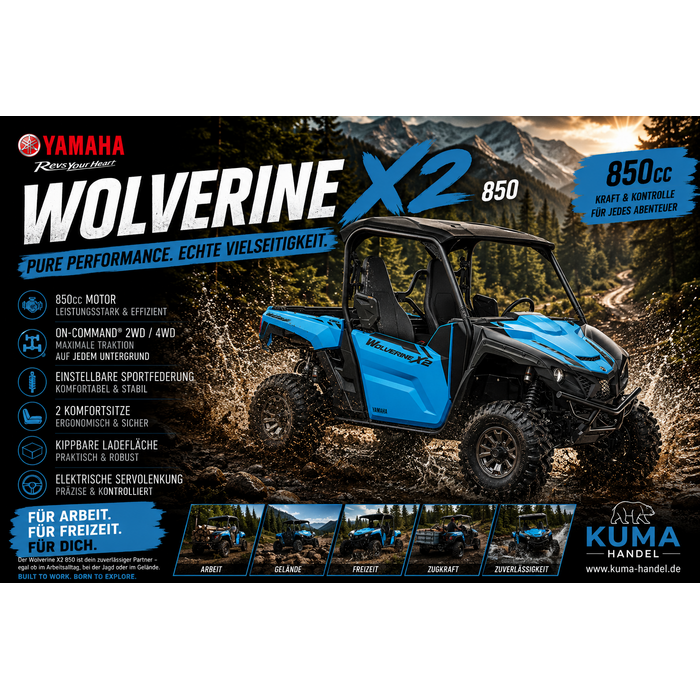Yamaha Wolverine 850 SE V2 X2 EPS 4x4 inkl. Strassenzulassung