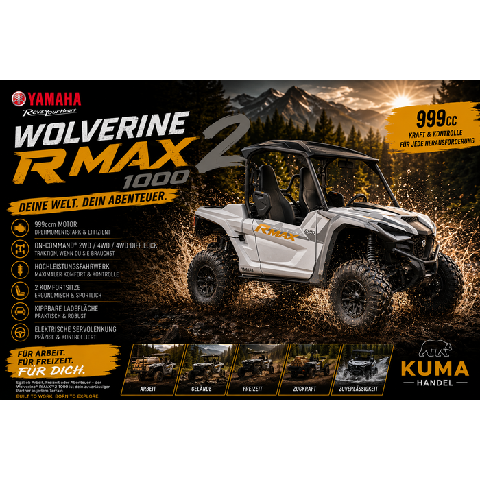 Yamaha Wolverine ® RMAX™X2 1000 inkl. Strassenzulassung