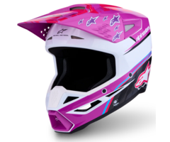Alpinestars SM3 Motocross Helm Falcon Purple White Black Pink Fl Gl
