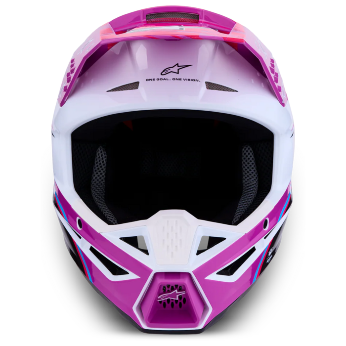 Alpinestars SM3 Motocross Helm Falcon Purple White Black Pink Fl Gl