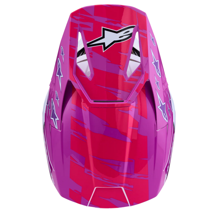 Alpinestars SM3 Motocross Helm Falcon Purple White Black Pink Fl Gl