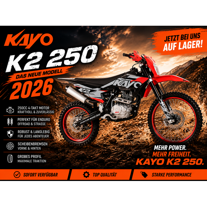 Kayo K2 Dirtbike 250 cc Enduro Motorrad
