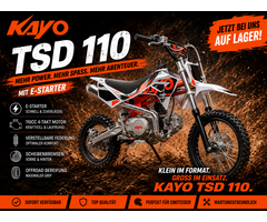 Kayo TSD 110 mit 12/14“ Räder Semiautomatik - E-Start & Kickstart