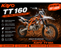 Kayo Dirtbike TT160 mit 14/17“ Räder