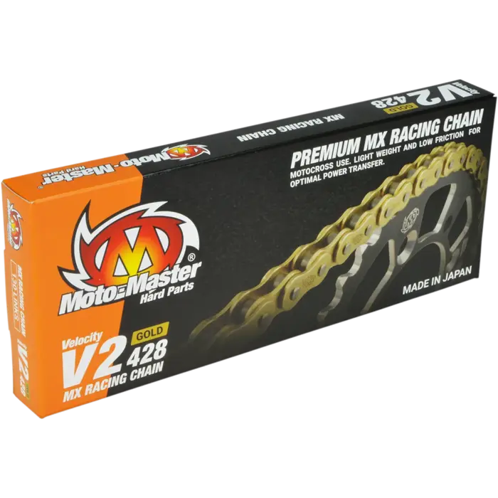 Moto Master MX Kette 428 V2 Drive Chain mit 130 Glieder und Clip Schloß