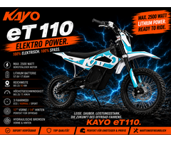 Kayo Dirtbike Elektro eT110 max. 2500 Watt Lithium 57.6V 17.85Ah