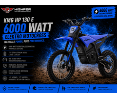 Highper Elektro Motocross KMG HP 130 E 6000W 72 Volt 27Ah Lithium Akku 14/17