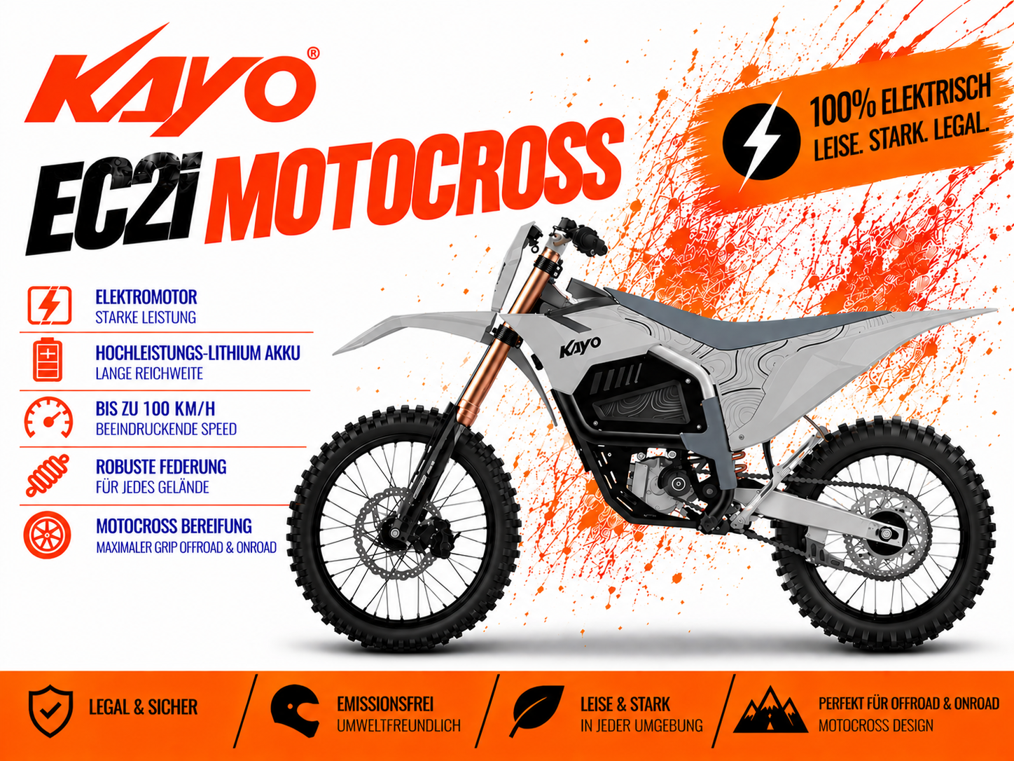 Kayo Kayo EC2I Alcaid - 21 KW Elektro Motocross