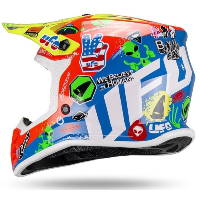 UFO Helm für Kinder Korey gelb, rot, blau