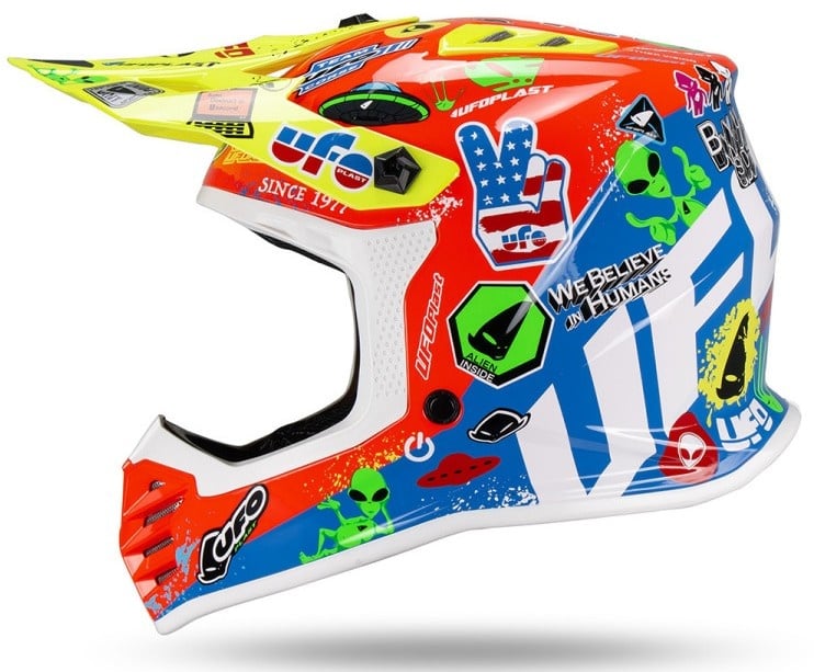 UFO Helm für Kinder Korey gelb, rot, blau