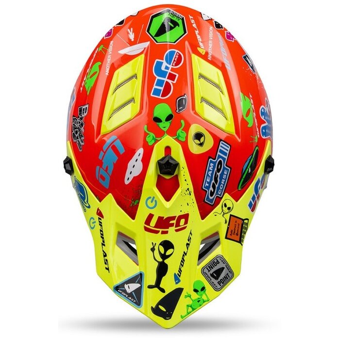 UFO Helm für Kinder Korey gelb, rot, blau