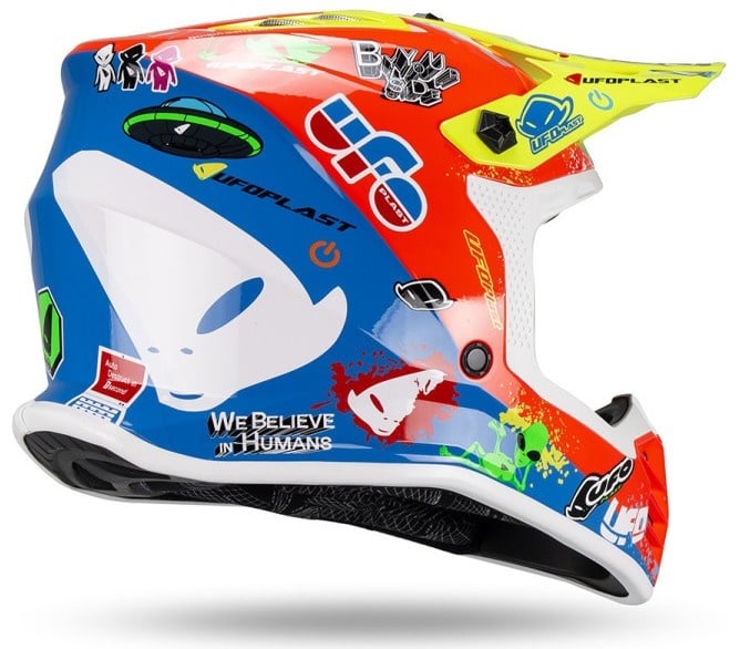 UFO Helm für Kinder Korey gelb, rot, blau