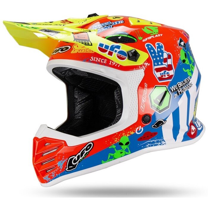 UFO Helm für Kinder Korey gelb, rot, blau
