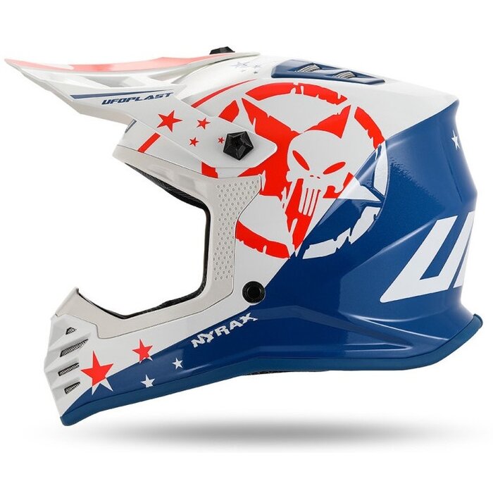 UFO Helm für Kinder Korey weiss blau