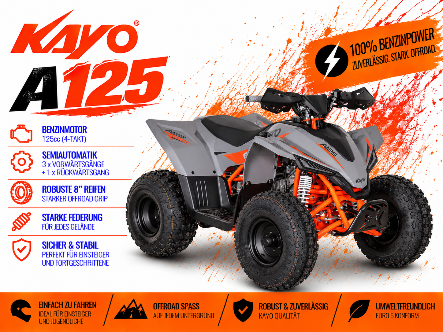 Kayo A125 Sport Kinderquad